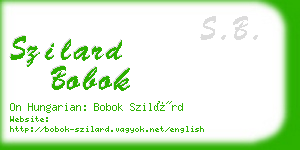 szilard bobok business card